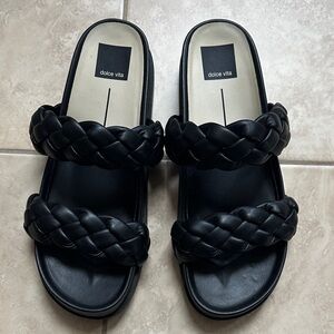 Dolce Vita Black Double Braided Sandals